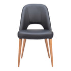 Zuo - Leith Chaise de salle à manger - Noir - Ensemble de 2-Tissu durable et confort moelleux