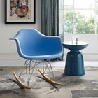 Modway - Rocker Plastique Chaise longue - Bleu-Siège en plastique PP