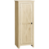 HOMCOM - Armoire de cuisine 48 po avec porte de grange - bois naturel-Disposition à quatre niveaux maximise le rangement vertical 
