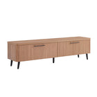 Manhattan Comfort - Meuble TV Jodie 68,9 po style Mid-Century Modern - Érable-Pieds en métal évasés pour la mode et la durabilité