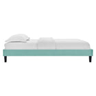 Modway - Reign Performance Velvet Cadre complet de plate-forme, Monnaie-Velours de performance résistant aux taches
