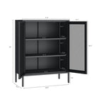 Manhattan Comfort - Amelia 31,5 po Buffet Moderne d’Appoint - Noir-Comprend 2 étagères réglables