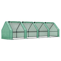 Outsunny - serre de jardin portable 12 pi x 3 pi x 3 pi, vert-Serre avec tubes en acier de haute qualité et couverture en PE  

