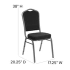 Flash Furniture – Chaise empilable HERCULES à dossier couronne, siège 2,5 po, doré avec tissu bleu marine (FDC01GV208)-Coussin de siège épais de 2,5 pouces