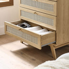 Modway - Soma 5 tiroirs Poitrine, Chêne-MDF et panneau de particules