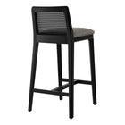 Modway - Monarch Bois et rotin Tabouret de comptoir - Noir Noir Gris-Arrivée entièrement assemblée
