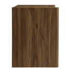 Modway - Emric Vague Table de chevet, Noyer-Glissades de pied protégeant le sol