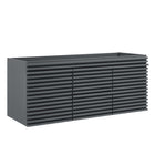 Modway - Render 48" Meuble de toilette de salle de bain compatible double lavabo (non inclus) - Gris-Vanité moderne du milieu du siècle