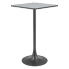 Zuo - Spot Table de bar - Gris/Noir-Plateau en MDF imitation terrazzo