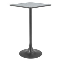 Zuo - Spot Table de bar - Gris/Noir-Plateau en MDF imitation terrazzo