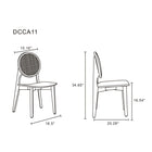 Manhattan Comfort - Ensemble de 4 chaises de salle à manger Versailles 18,5 po dossier rond style industriel chic - Nature-Cadre en frêne massif américain avec des textures de grain naturelles