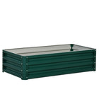 Outsunny - Jardin surélevé 4 pi x 2 pi x 1 pi - vert foncé-La meilleure et la plus simple façon de cultiver votre propre jardin à la maison 