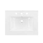 Modway - Laguna 24" Vanette de salle de bain - Gris blanc-Trous de robinet centraux 8"