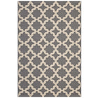 Modway - Cerelia Treillis marocains intérieurs et extérieurs Tapis de comédie 8 pi l x 10 pi L - Gris et beige-Tapis à treillis marocain
