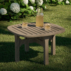 Modway - Saratoga Square Terrasse extérieure Bois de teck Table d’appoint - Gris vieilli-Finition à base d’eau résistante aux intempéries