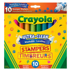 Crayola - 10 marqueurs timbreurs lavables Ultra-Clean-Ensemble de 10 marqueurs timbreurs en couleurs Crayola