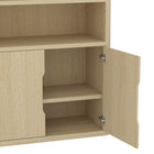 Manhattan Comfort - Rivington bibliothèque moderne à 4 étagères 40" avec armoire Lot de 2 - Chêne naturel-La texture riche du grain de bois apporte chaleur naturelle et dimension