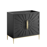 Modway - Awaken 36" Armoire à coiffeuse de salle de bain - Noir-Armoire de toilette moderne pour salle de bain