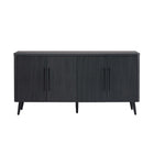 Manhattan Comfort - Jodie 164 cm Buffet Moderne d’Inspiration Mid-Century - Gris Charbon-Buffet et enfilade style milieu du siècle pour salle à manger et salon