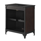 Modway - Steamforge 30" Vanette de salle de bain - Noir noir-Construction en métal, placage de bois et MDF