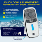Arctic Air - Petit ventilateur portable de poche avec 3 vitesses réglables-Battez la chaleur: à l’intérieur ou dehors, profitez d’une brise rafraîchissante idéal voyage, sports d’été et événements avec foule