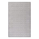 Modway - Freydis Clé grecque Tapis de comédie 8 pi l x 10 pi L - Blanc et gris clair-Tapis grec de Key Area