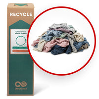 TerraCycle - Tissus et vêtements - Zero Waste Box- Moyenne-Veuillez nous envoyer tout produit textile ou à base de tissu.