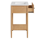Modway - Zaire 30" Vanette de salle de bain - Blanc naturel-Assemblée requise