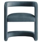 Modway - Winslow Tonneau Performance Velvet Chaise à manger - Cadet Blue-9