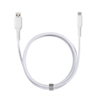 Basic Tech - Câble USB-C Tressé de 6 pi - Blanc-Comprend une sangle d'organisation