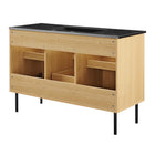 Modway - Chaucer 48" Vanité de salle de bain à un seul lavabo - Noir de chêne-8