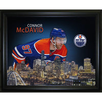 Connor McDavid 16x20 Skyline impression Edmonton Oilers - Impression encadree - 20" x 16"-Qualité supérieure - virtual frames