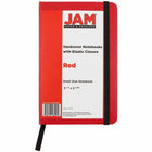 JAM Paper - Petit carnet à couverture rigide avec élastique - 100 feuilles lignées - 3 3/4" x 5 5/8" - Rouge-Taille : Petit (3,75 x 5,63 pouces) | Se glisse facilement dans les sacs, sacs à dos et porte-documents.