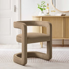 Modway - Winslow Tonneau Performance Velvet Chaise à manger - Taupe-Rembourrage résistant aux taches