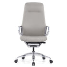 Decent Living - Chaise de bureau Nexten Pro, dossier haut, Blanc cassé-Chaise de bureau en cuir véritable haut de gamme