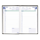 Blueline - 2027 Agenda quotidien avec reliure collée – 8 po x 5 po – Noir-Reliure par collage avec couverture rigide aspect lézard