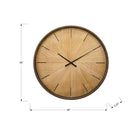 Monarch Specialties - 9022 Surdimensionné Grand Horloge Murale Rond de 30" - Brun-Bénéficiez d'une mesure précise du temps grâce à un mouvement à quartz fiable et à une technologie sans tic-tac pour une ambiance paisible