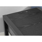 Monarch Specialties - 3202 Table d'Appoint Contemporaine 24 po à 2 Niveaux - Tiroir de Rangement - Stratifié Chêne Noir- Métal Noir-Restez connecté et chargé grâce au port USB intégré, vous permettant de recharger facilement vos appareils tout en gardant votre espace propre et élégant