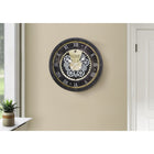 Monarch Specialties - Horloge - 20 po Rond - Mécanisme D'Engrenage - Horloge Murale - Brun - Transitionnel-Fabriqué avec des matériaux de haute qualité, notamment un cadre en plastique durable, une surface en verre pour le protéger de la poussière et un mouvement à quartz pour un chronométrage précis