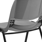 Flash Furniture – Chaise coquille empilable et ergonomique Hercules, capacité de 880 lb, gris-Conception ergonomique