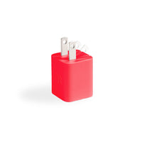 LOGiiX - Vibrance Power Mini 20W Chargeur Mural USB-C Chargeur Mural - Rouge-Le Vibrance Power Cube Mini, compact et coloré, charge les smartphones jusqu'à 3 fois plus rapidement