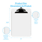 Davis Group - Planchettes à pince à ressort, format lettre, 9 po l x 12 po H – Transparentes - 6 par paquet-Clip à ressort