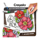 Crayola - Cahier à Colourier pour adultes de 32 p. - Fleurs à gogo-Empêche l'encre de traverser le papier et de tacher les autres pages, pour un résultat net et professionnel