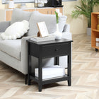 HOMCOM - Table de nuit moderne 13,8 po - noir-Sert de table de chevet ou de table d’appoint pour le salon ou d’autres espaces de votre maison 