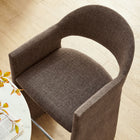 Modway - Talia 41 pouces Tissu rembourré Tabouret de bar - Moka-Larges accoudoirs angulaires