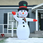 HOMCOM - Bonhomme de neige gonflable d'extérieur étanche et ondulant-Fabriqué en tissu polyester résistant aux intempéries 