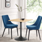 Modway - Lippa 28 po Carré Bois Table à manger, Noir Naturel-Socle métallique résistant aux éclats