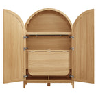 Modway - Calista 63 po voûté Armoire de rangement avec bureau pliant - Chêne-7