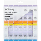 BIOS Living - Pilulier journalier facile à ouvrir 4 semaines-Boîtier transparent facilitant l'identification des médicaments