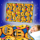 Bell+Howell - Couverture lestée pour enfants - 7 lb - Emoji-SNUG, CHAUD, RESPIRANT, Snug sentiment imite la sensation d'être tenu, pour un sommeil très calme et relaxant, surface de contact en peluche vous gardera au chaud pendant les nuits froides